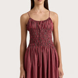 Faithfull - Aya String Maxi Dress Wine Stripe - Final Sale