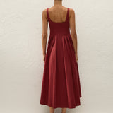 Faithfull - Rosalina Midi Dress Porto Red