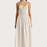 Faithfull - Aya String Maxi Dress Cream Pinstripe - Final Sale