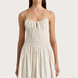 Faithfull - Aya String Maxi Dress Cream Pinstripe - Final Sale