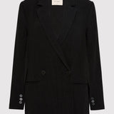 St. Agni - Linen Split Sleeve Blazer - Black