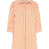 Faithfull - Vega Shirt Dress Martie Stripe Print Tangerine - Final Sale