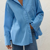 Faithfull - Clemente Shirt Mico Pinstripe Azul