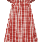 Faithfull - Belinha Mini Dress Ines Check Terra Rosso