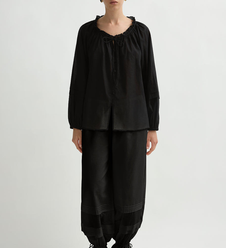 Posse - PEARL BLOUSE - BLACK