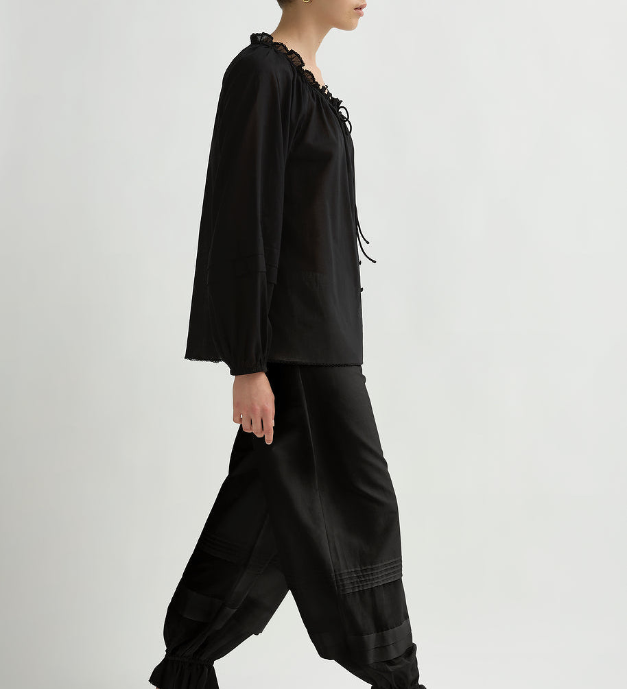 Posse - PEARL BLOUSE - BLACK