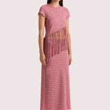 Faithfull - Maceio T-Shirt Vermillion Stripe - Final Sale