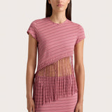 Faithfull - Maceio T-Shirt Vermillion Stripe - Final Sale