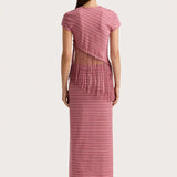 Faithfull - Maceio T-Shirt Vermillion Stripe - Final Sale