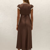 Faithfull - Elvira Midi Dress Chocolate Lace