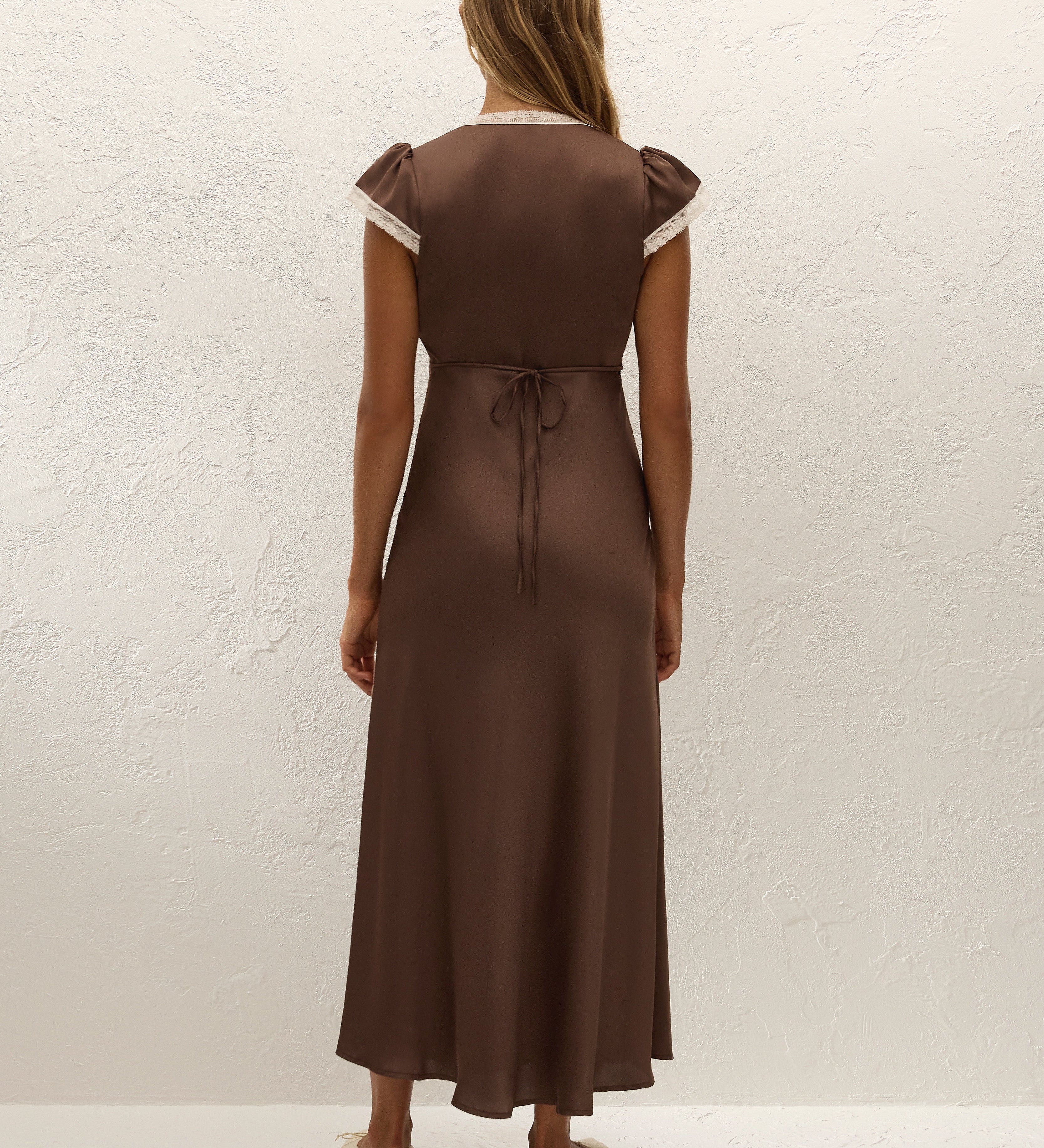 Faithfull - Elvira Midi Dress Chocolate Lace