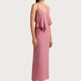 Faithfull - Maceio Midi Skirt Vermillion Stripe - Final Sale
