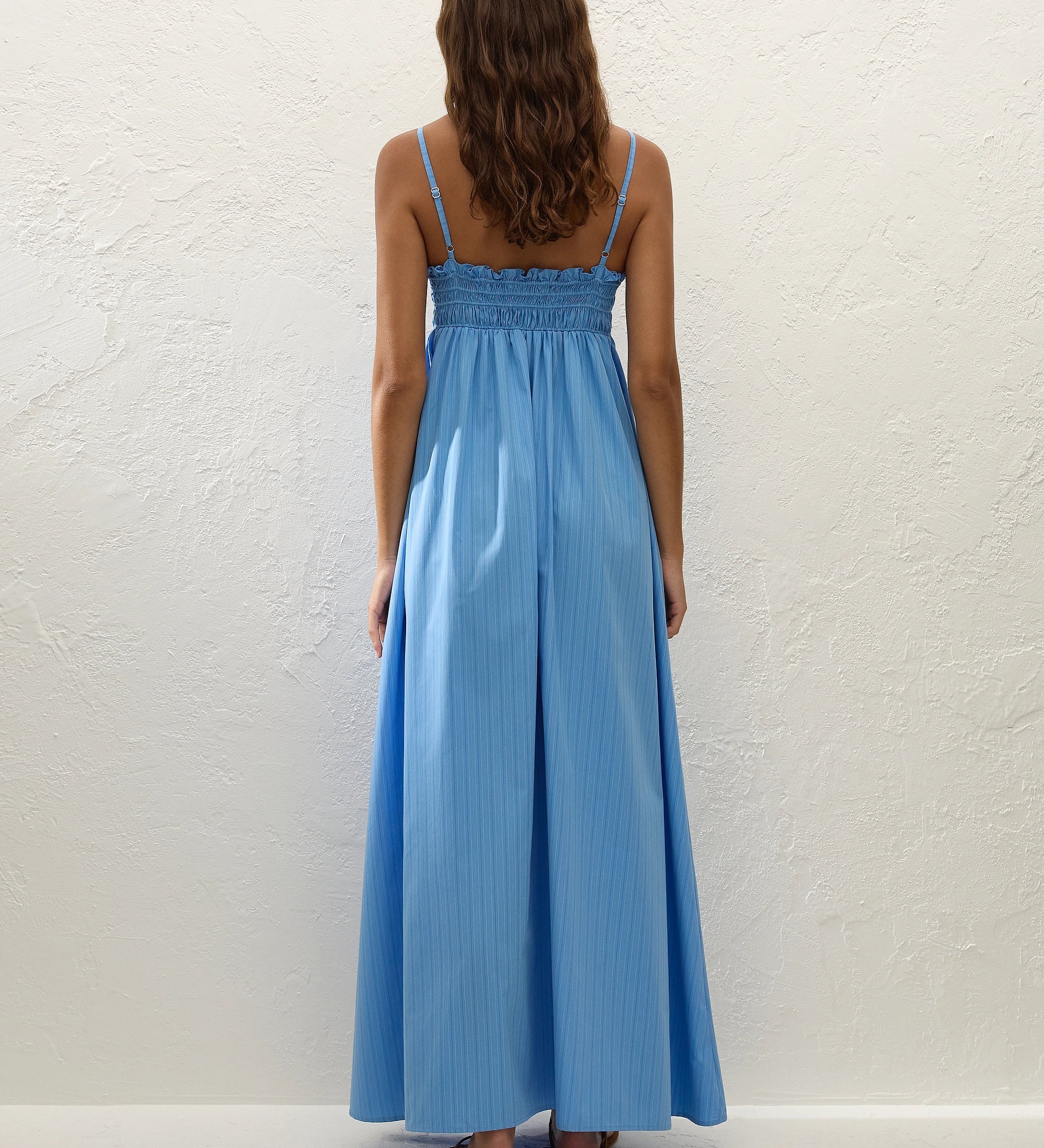 Faithfull - Presa Maxi Dress Mico Pinstripe Azul