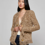 L'AGENCE - Azure Fringe Cardigan Blazer