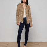 L'AGENCE - Azure Fringe Cardigan Blazer