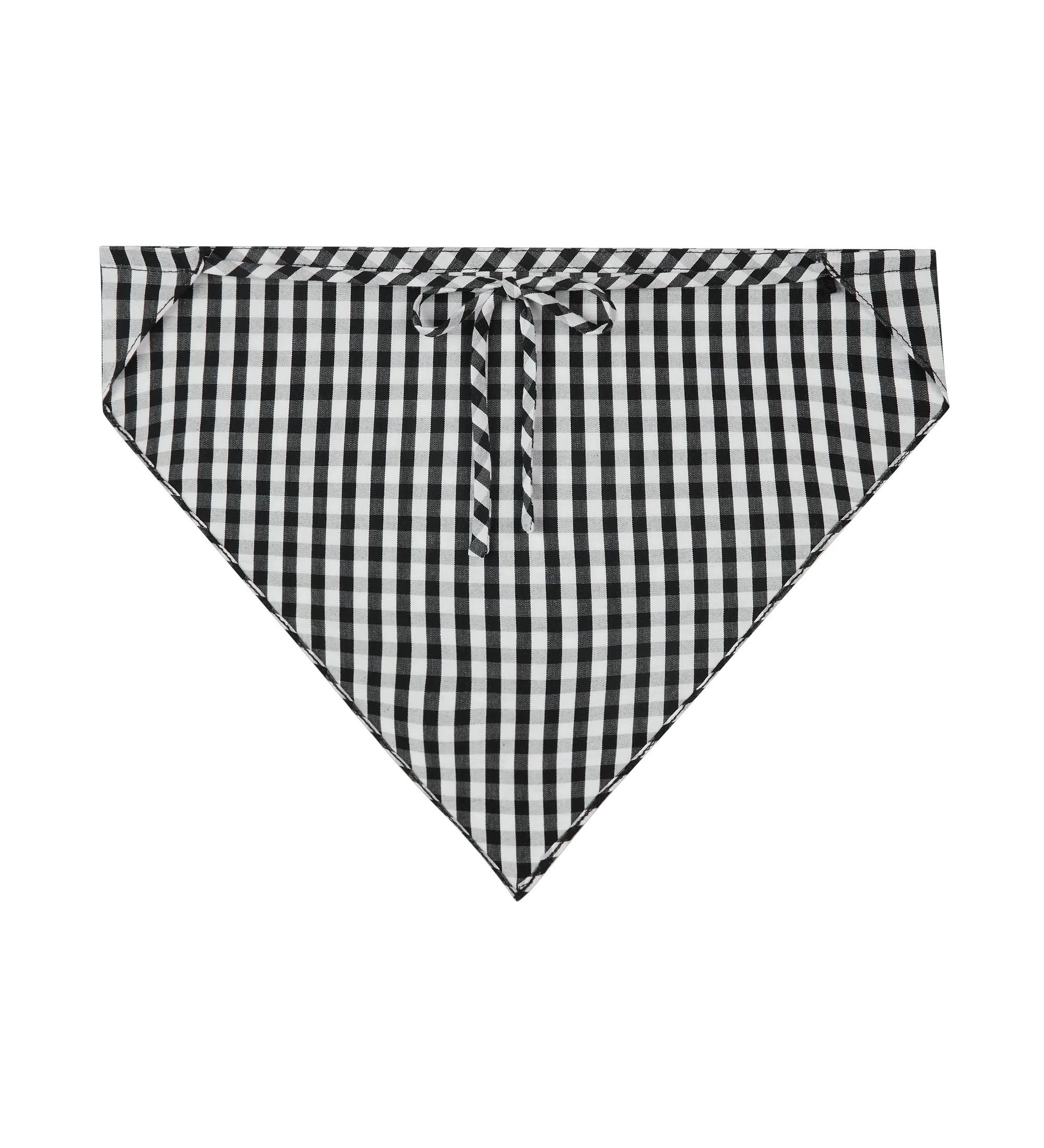 Faithfull - Lucia Head Scarf Black Textured Gingham