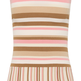 Faithfull - Citara Strapless Top Puce Sepia Stripe