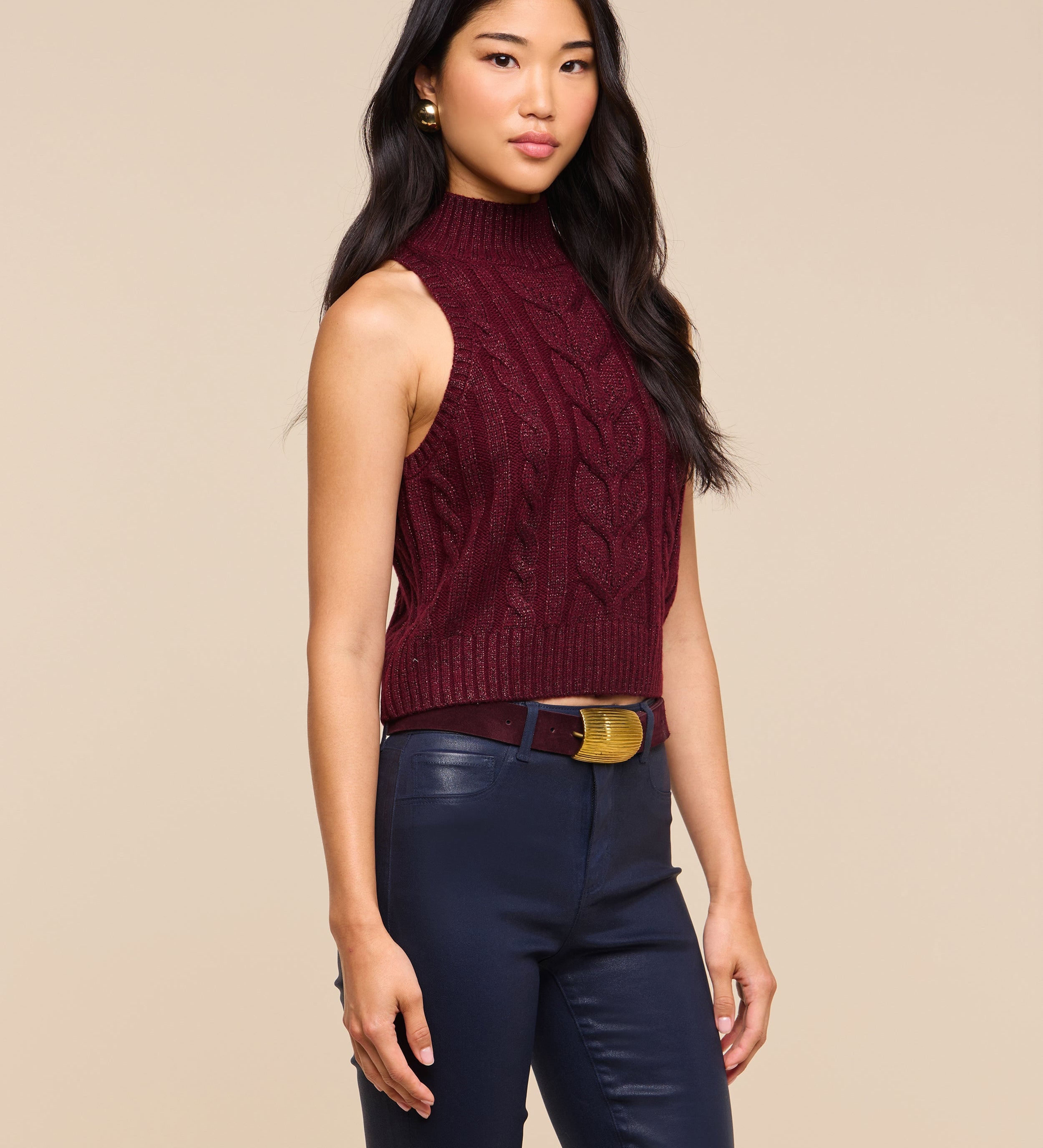 L'AGENCE - Bellini Cable - Knit Top