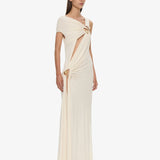 Christopher Esber - Veer Spiral Crystal Draped Jersey Dress
