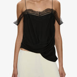 Christopher Esber - Miro Split Lace Draped Cami