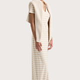 Faithfull - Tiesse Maxi Dress Cream Stripe - Final Sale