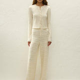 Faithfull - Tanya Pant Ida Pointelle Vintage White