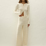 Faithfull - Selly Cardigan Maja Pointelle Vintage White