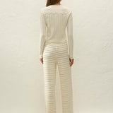 Faithfull - Selly Cardigan Maja Pointelle Vintage White