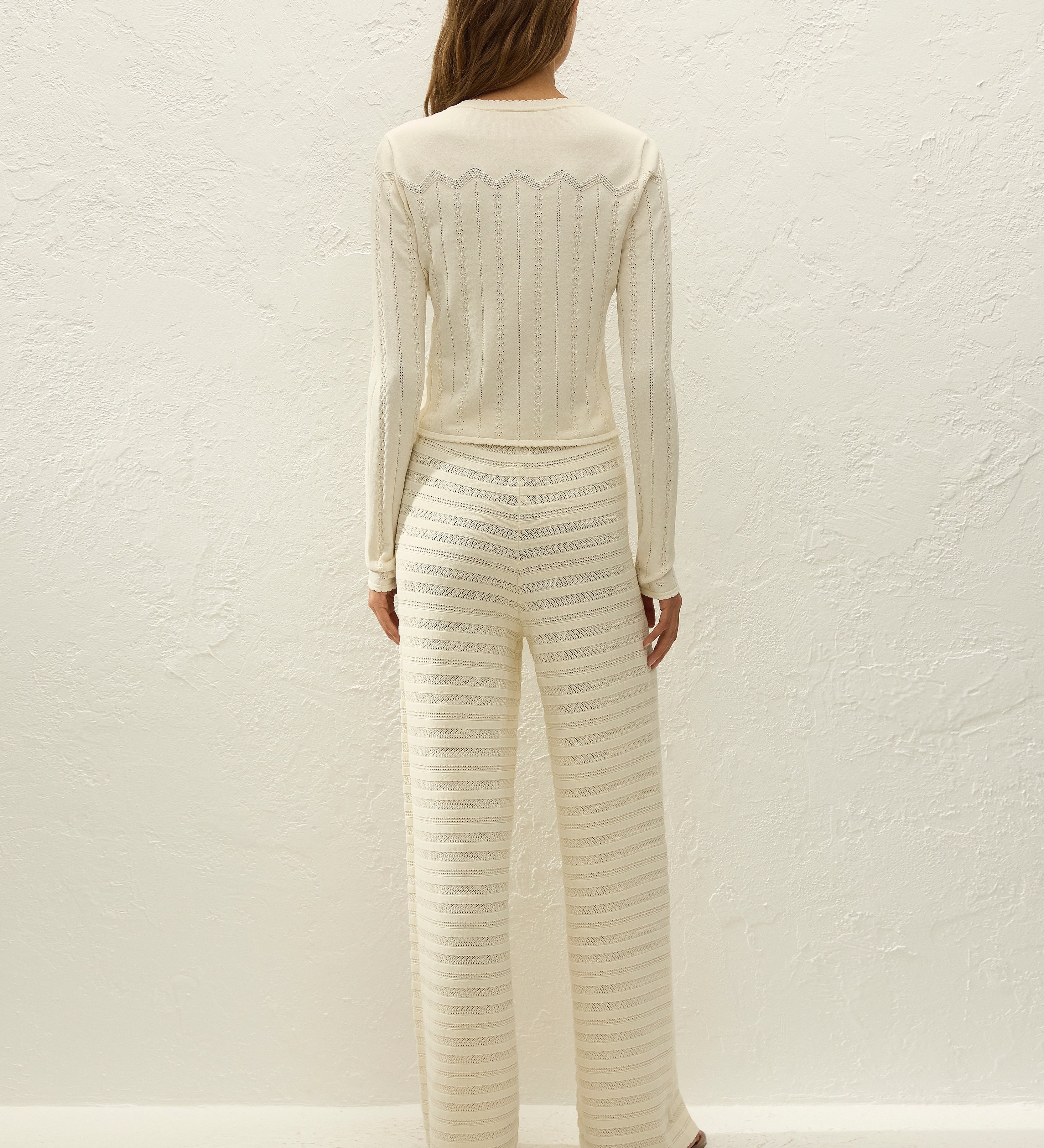 Faithfull - Selly Cardigan Maja Pointelle Vintage White