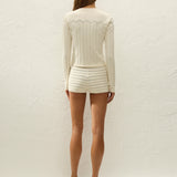 Faithfull - Selly Cardigan Maja Pointelle Vintage White