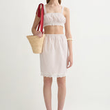 Posse - MARLOWE SKIRT - CREAM & RED POLKA DOT