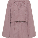 Faithfull - Frida Playsuit Maia Stripe Burgundy