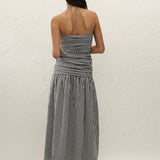 Faithfull - Vento Midi Dress Black Textured Gingham