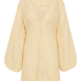 Faithfull - Pia Mini Dress Ombre Stripe Faded Mustard