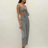 Faithfull - Onda Top Black Textured Gingham