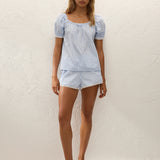 Faithfull - Lonny Short Paloma Check Light Blue White