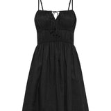 Faithfull - Shivka Mini Dress Plain Black - Final Sale