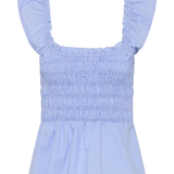 Faithfull - Eudora Top Micro Gingham Soft Blue