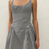 Faithfull - Marcella Mini Dress Black Textured Gingham