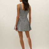 Faithfull - Marcella Mini Dress Black Textured Gingham