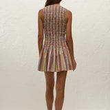 Faithfull - Palomar Mini Dress Agua Stripe Mustard