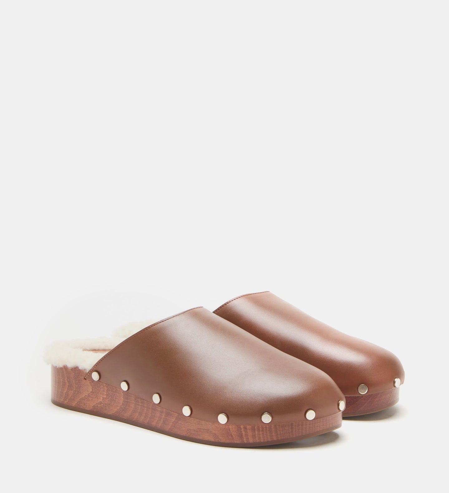 Le Monde Beryl - Agnes Sabot / Nougat Leather Cream Shearling