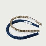 Loeffler Randall - Sabine Denim/Butter Plaid Headband Set