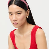 Loeffler Randall - Sabine Red Gingham/Red Headband Set