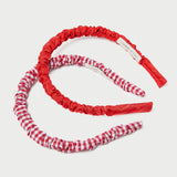 Loeffler Randall - Sabine Red Gingham/Red Headband Set