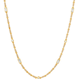 Dorsey - ENAMEL MOISSANITE NECKLACE IN SABLE, 18K GOLD VERMEIL
