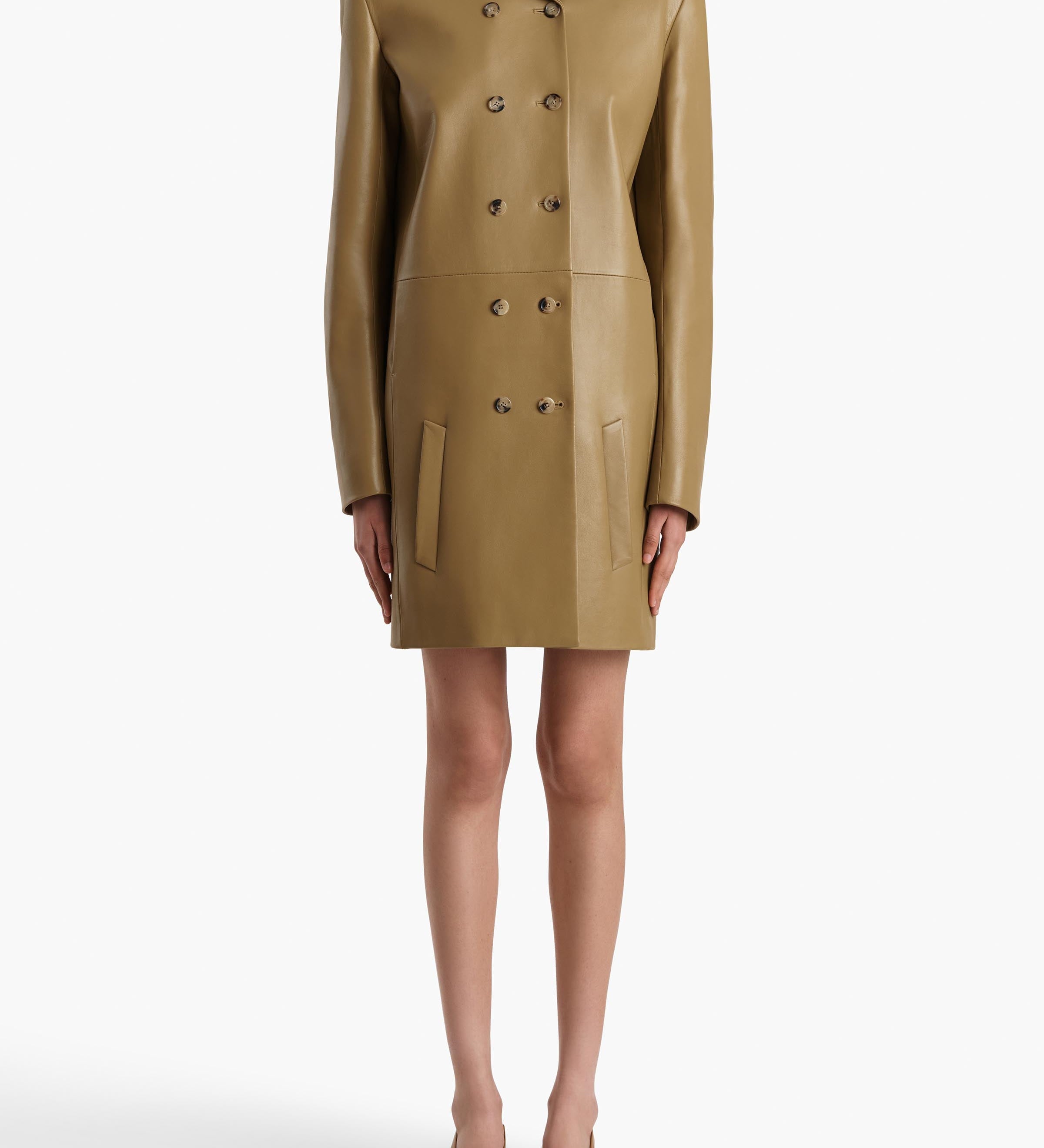 Khaite - Sadra Coat in Golden Ochre