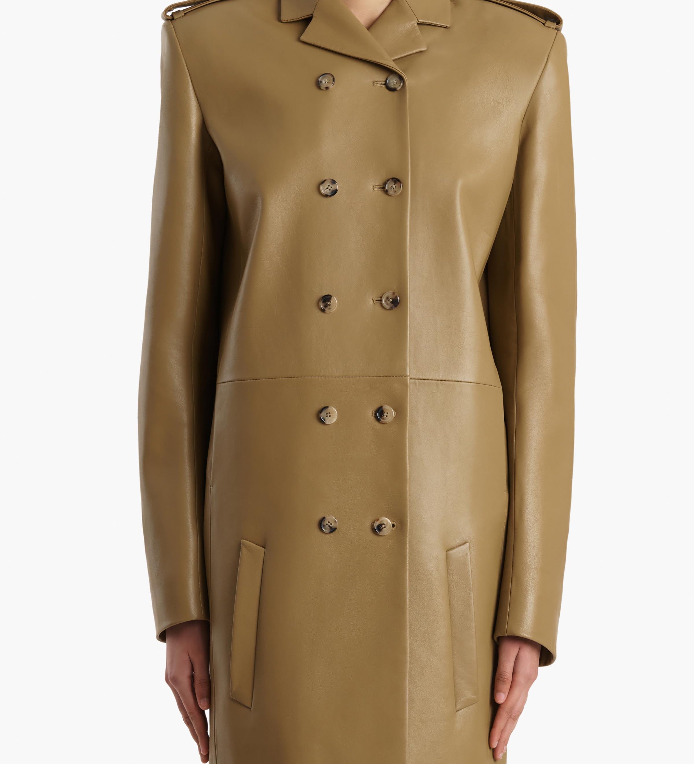Khaite - Sadra Coat in Golden Ochre