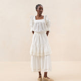 Loeffler Randall - Sainy White Tiered Skirt