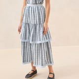 Loeffler Randall - Sainy Light Blue Tiered Skirt